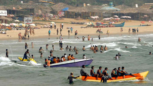 Nigerians in Goa beach